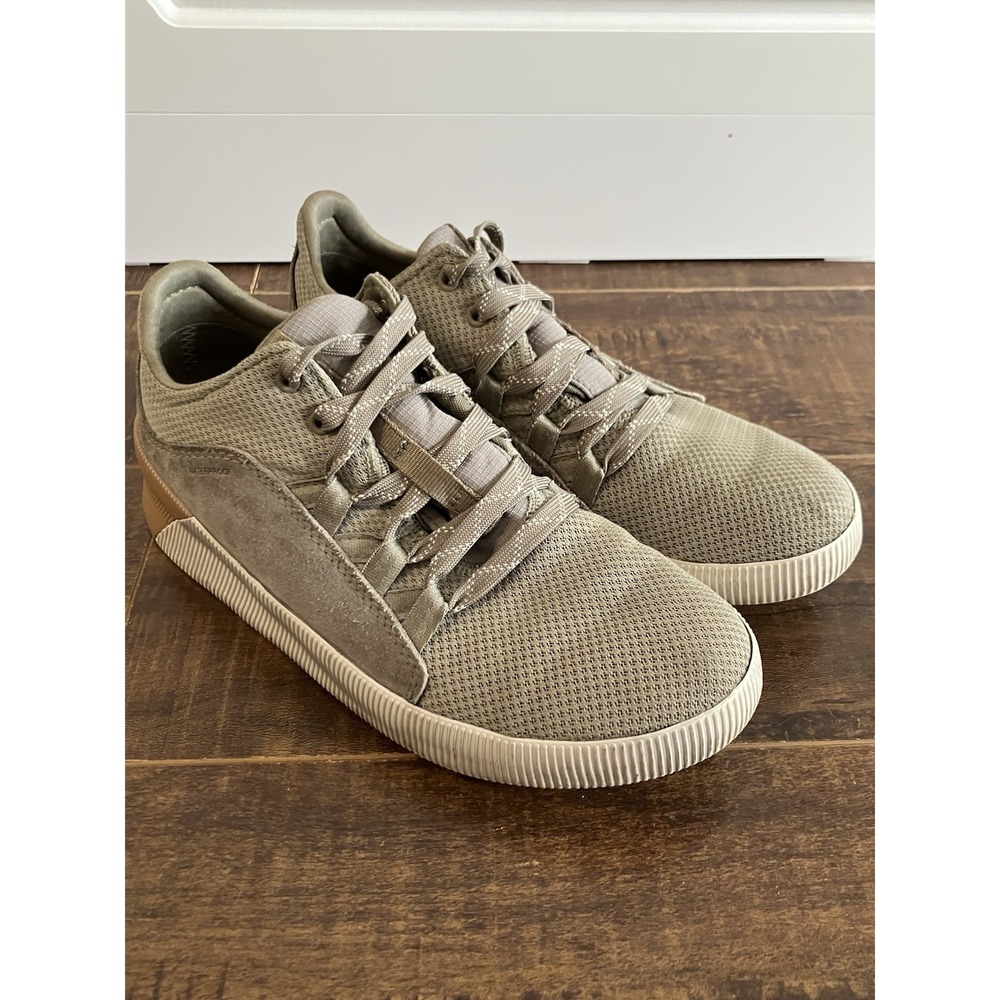 Sorel Women's Out N About Plus Sneakers 6.5 Taupe Olive Waterproof